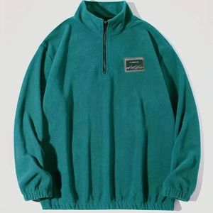 LIKE NEW 1/4 Zip Sweatshirt Casual V Neck Stand Collar Pullover Sweater CAMPER